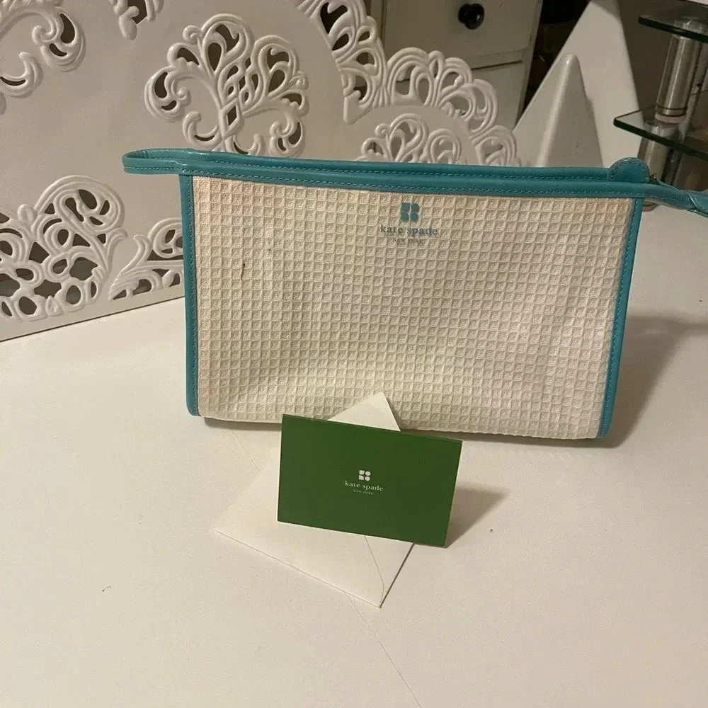 Kate Spade large gorgeous new condition make up bag very clean inside